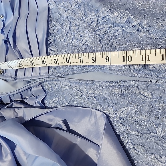 City Studio Elegant Light Blue Lace Gown Dresses - Picture 9 of 12